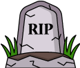 An old grave with RIP written on the front.